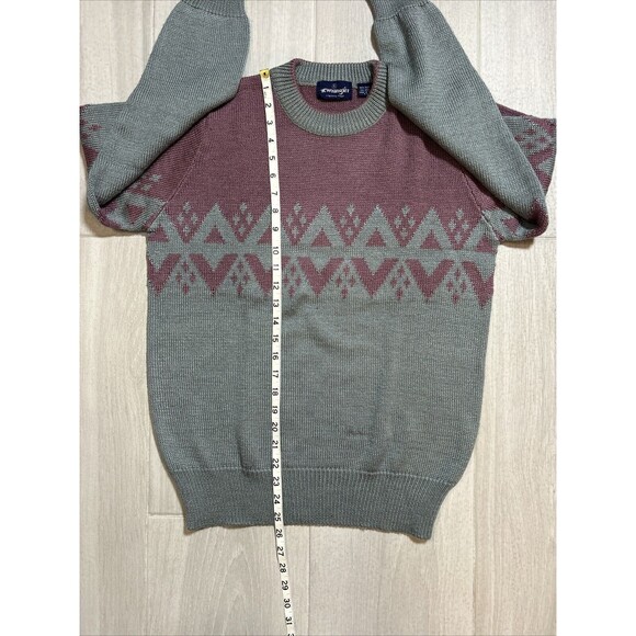 Wrangler Womens SZ S pullover Sweater argyle Casual Winter Fall Cozy wool blend - Picture 7 of 7